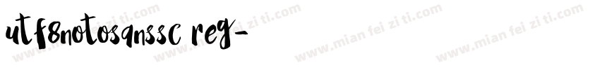 utf8notosanssc reg字体转换